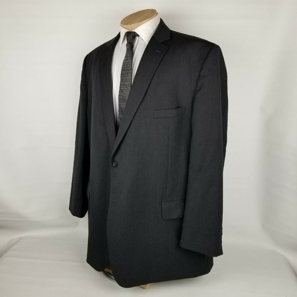 Pronto Uomo Mens Suit 54L Black Wool 2 Button - Picture 3 of 12